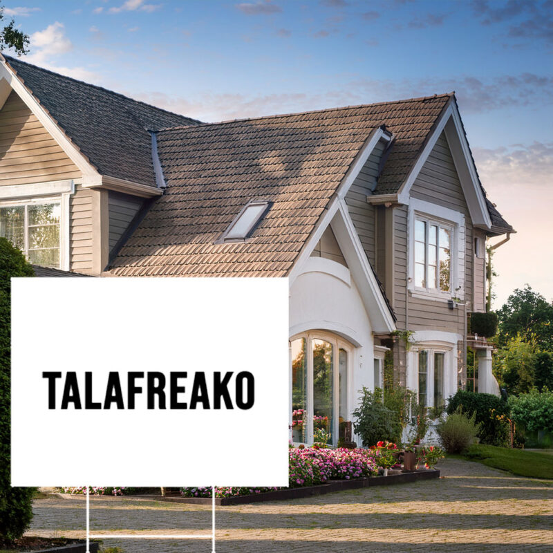 Simple Bold Typography Lawn Board – Modern Minimalist Outdoor Banner Talafreako Yard Sign
