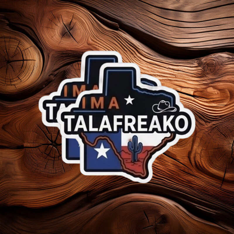 Small Die-Cut Texas Shape Cactus Decal – Weatherproof Tumbler Graphic Talafreako Sticker