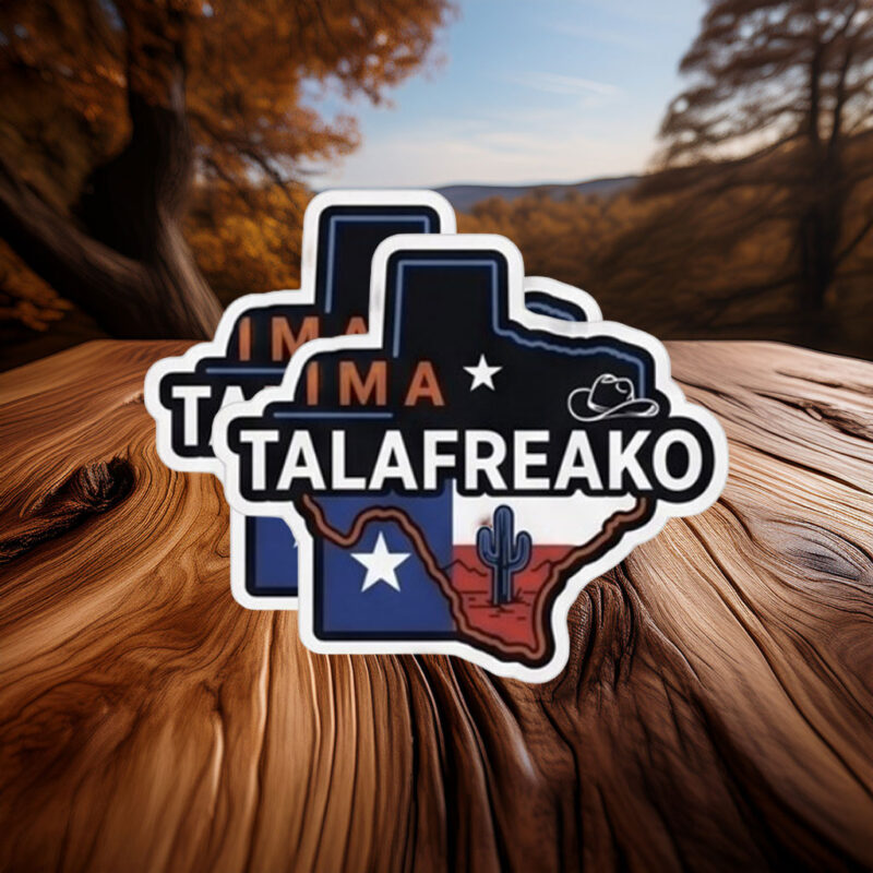 Small Die-Cut Texas Shape Cactus Decal – Weatherproof Tumbler Graphic Talafreako Sticker