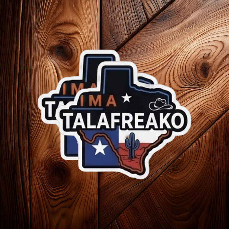 Small Die-Cut Texas Shape Cactus Decal – Weatherproof Tumbler Graphic Talafreako Sticker
