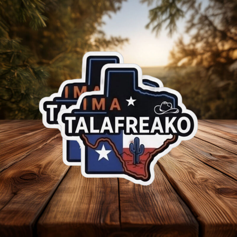 Small Die-Cut Texas Shape Cactus Decal – Weatherproof Tumbler Graphic Talafreako Sticker
