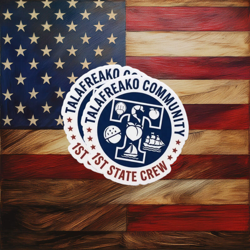 Talafreako Sticker Delaware 1st State Crew Vinyl Decal