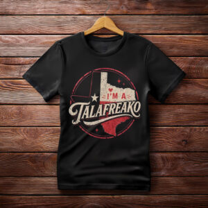 Talafreako Texas Born and Raised – Retro Crest Unisex Graphic Tee