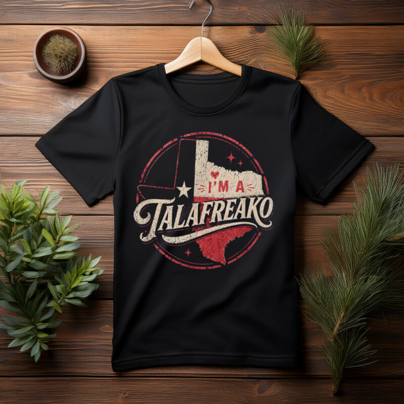 Talafreako Texas Born and Raised – Retro Crest Unisex Graphic Tee