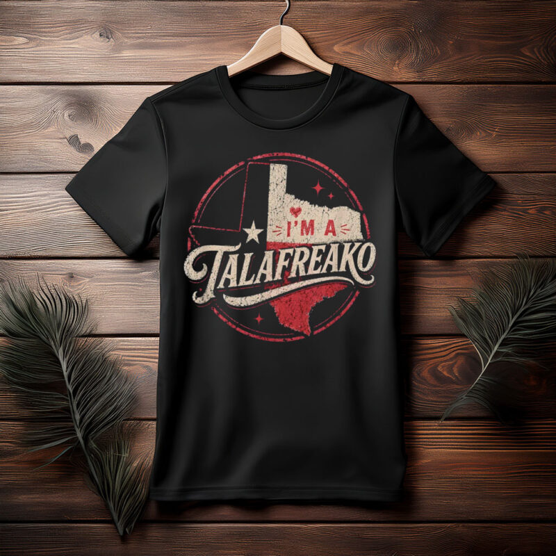 Talafreako Texas Born and Raised – Retro Crest Unisex Graphic Tee