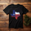 Talafreako Texas Flag Contour Streetwear Graphic T-Shirt