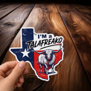 Talafreako Texas Sticker – Longhorn Bull Edition