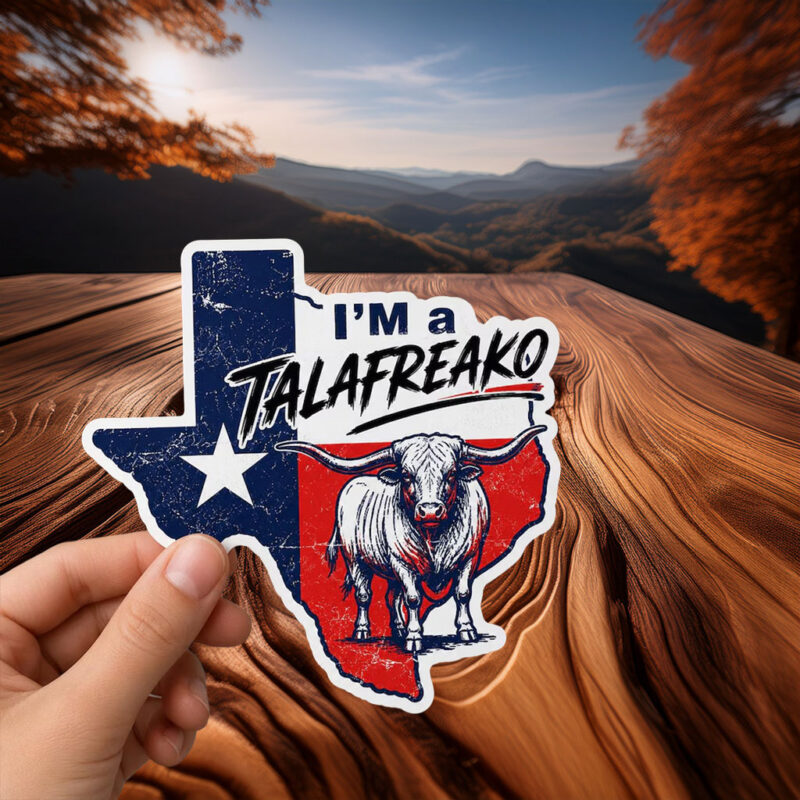 Talafreako Texas Sticker – Longhorn Bull Edition