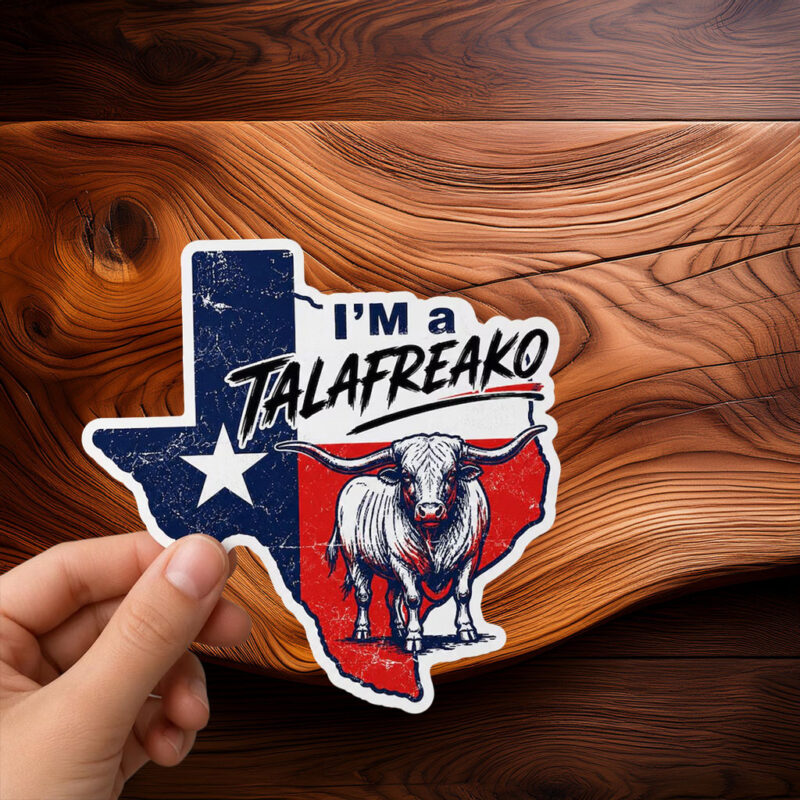 Talafreako Texas Sticker – Longhorn Bull Edition