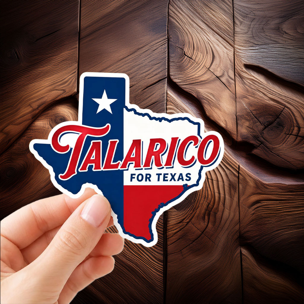 Talarico for Texas Sticker - James Talarico 2026 Senate Decal -Liberal Texas - Make Texas Blue