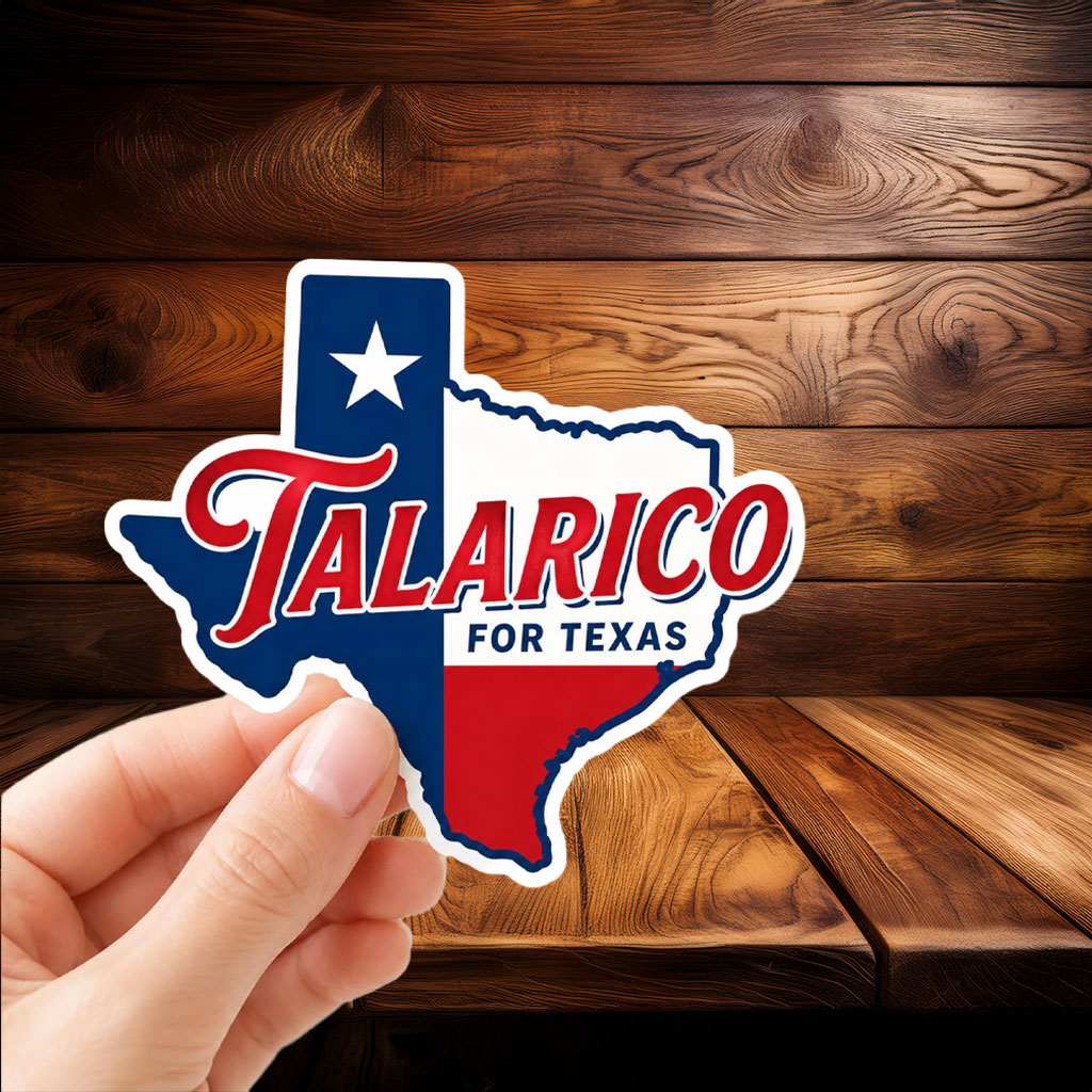Talarico for Texas Sticker - James Talarico 2026 Senate Decal -Liberal Texas - Make Texas Blue