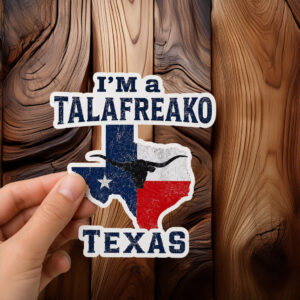 Texas Longhorn Skull Map Decal – Vintage Lone Star Flag Vinyl Talafreako Sticker