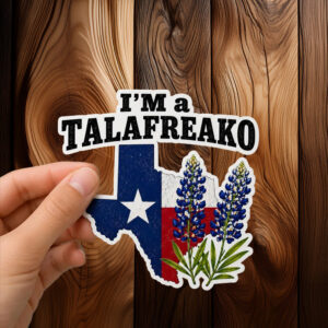 Texas Map Bluebonnet Floral Decal – 2026 Campaign Distressed Design Talafreako Sticker