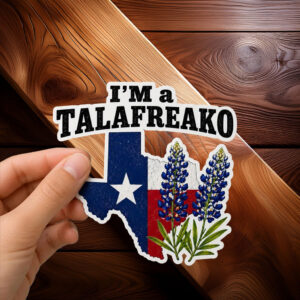 Texas Map Bluebonnet Floral Decal – 2026 Campaign Distressed Design Talafreako Sticker