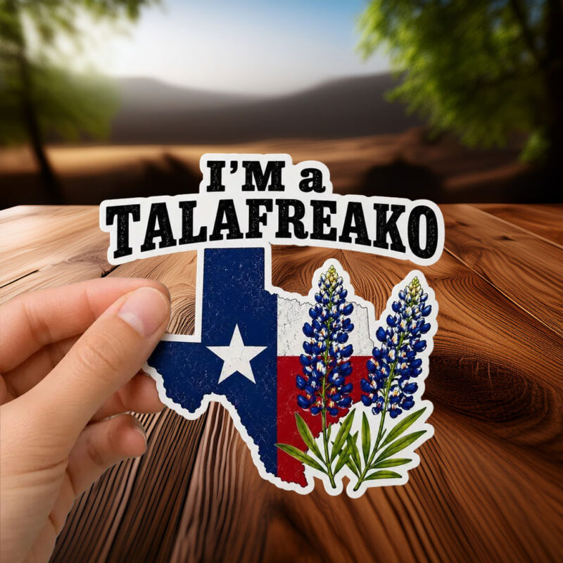 Texas Map Bluebonnet Floral Decal – 2026 Campaign Distressed Design Talafreako Sticker