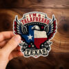 Texas Map Patriotic Eagle Decal – American Pride Winged Flag Design Talafreako Sticker