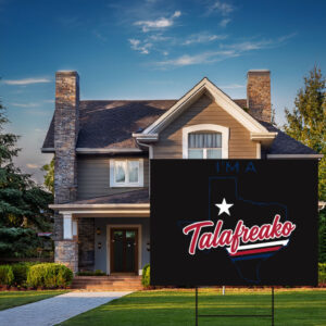 Texas Outline Script Yard Sign – Lone Star State Pride Garden Stake Talafreako Yard Sign