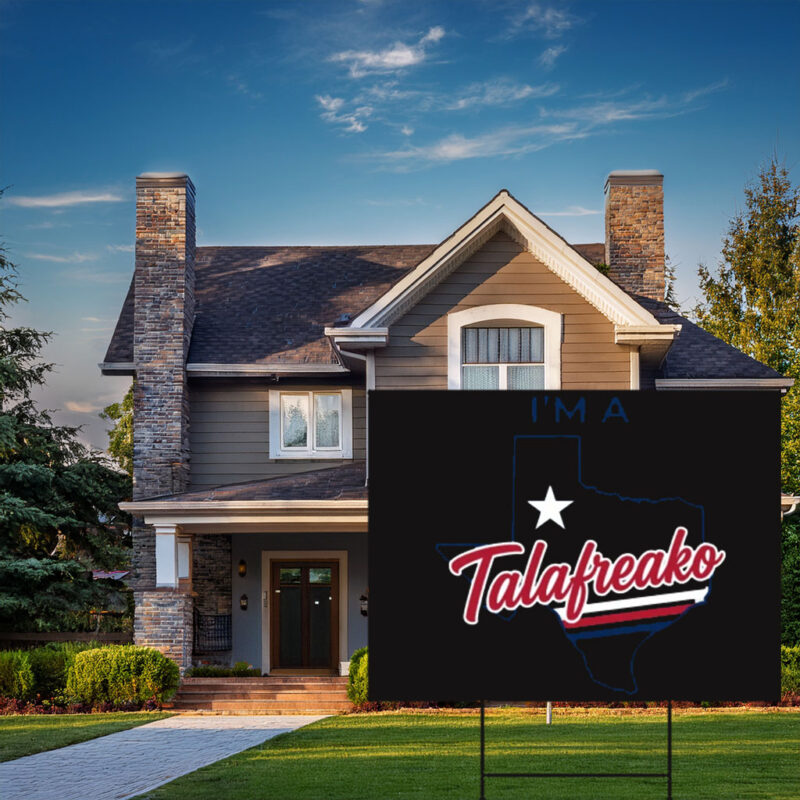 Texas Outline Script Yard Sign – Lone Star State Pride Garden Stake Talafreako Yard Sign