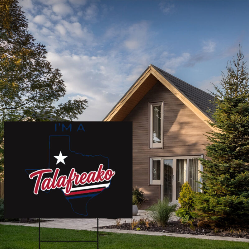 Texas Outline Script Yard Sign – Lone Star State Pride Garden Stake Talafreako Yard Sign