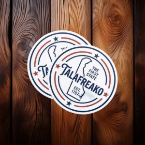The First State Delaware Map Talafreako Sticker