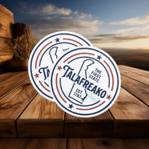 The First State Delaware Map Talafreako Sticker