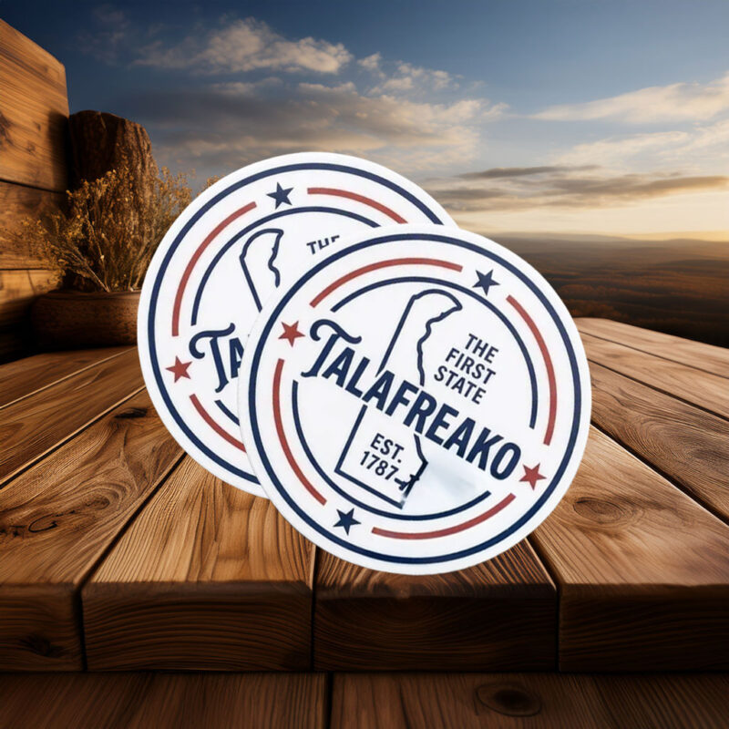 The First State Delaware Map Talafreako Sticker