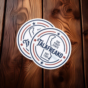 The First State Delaware Map Talafreako Sticker