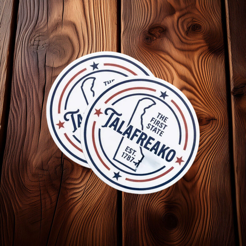 The First State Delaware Map Talafreako Sticker