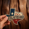 Vintage Texas Map Distressed Decal – Retro Leather Style Western Flag Talafreako Sticker