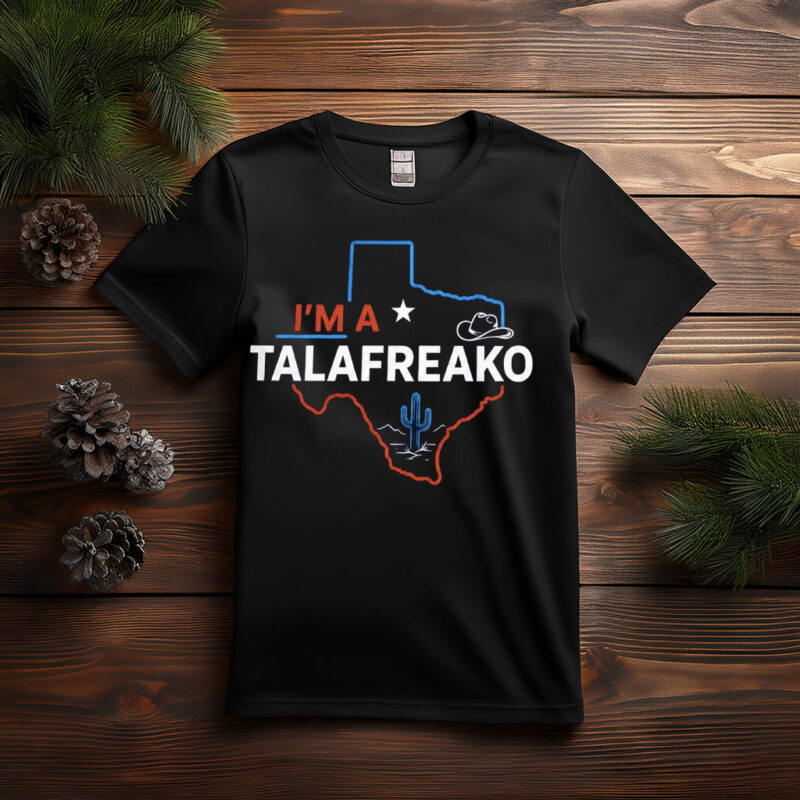 Vote Talarico Texas Democrat Minimalist Western Map Black T-Shirt