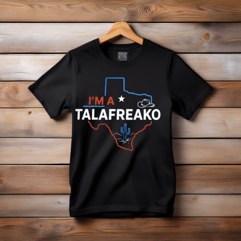 Vote Talarico Texas Democrat Minimalist Western Map Black T-Shirt