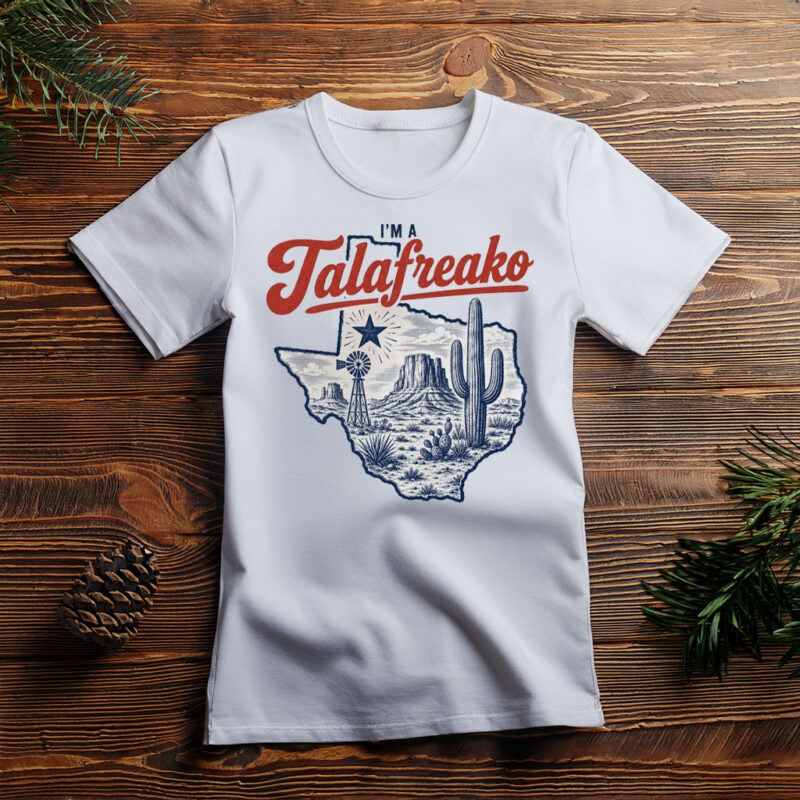 Vote Talarico Texas Democrat Vintage Badlands Map White T-Shirt