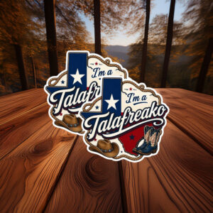 Western Cowboy Talafreako Sticker – Rope Border with Boot & Hat Decal