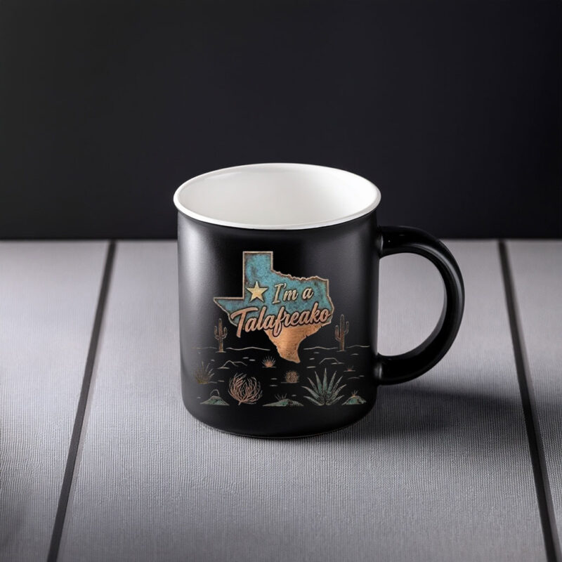 Western Desert Mug I’m A Talafreako Mug Rustic Cowboy Style Supporter Ceramic Coffee Cup