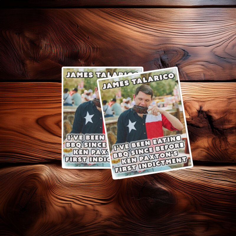 BBQ Fans for James Talarico Sticker – Funny Texas Political Decal