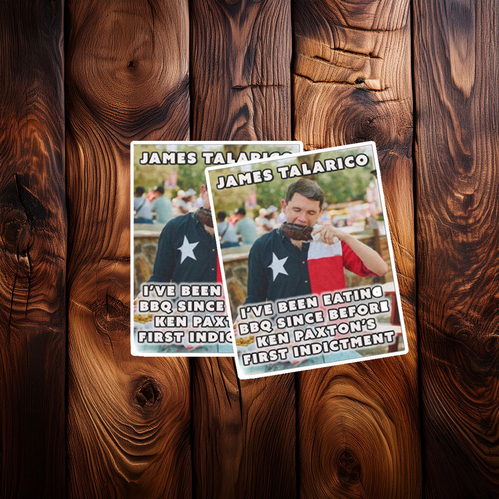 BBQ Fans for James Talarico Sticker – Funny Texas Political Decal