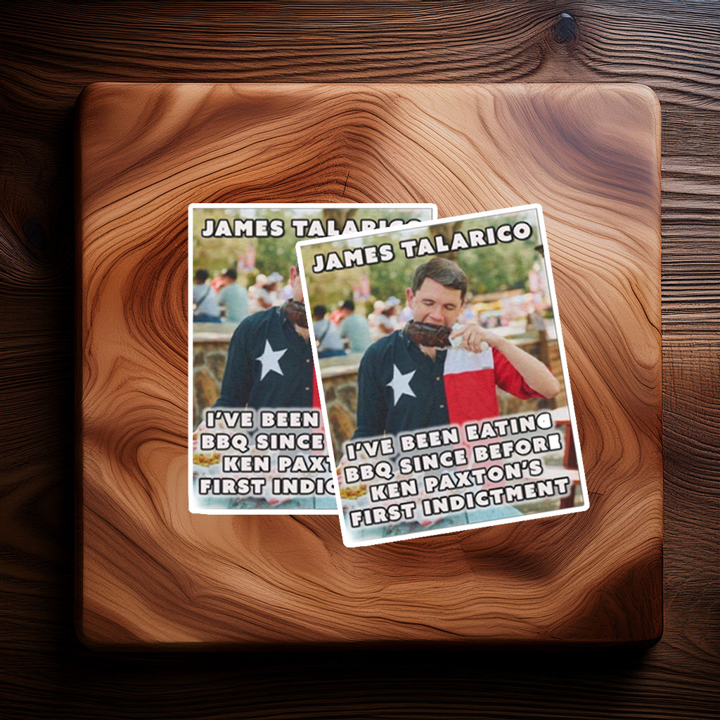 BBQ Fans for James Talarico Sticker – Funny Texas Political Decal