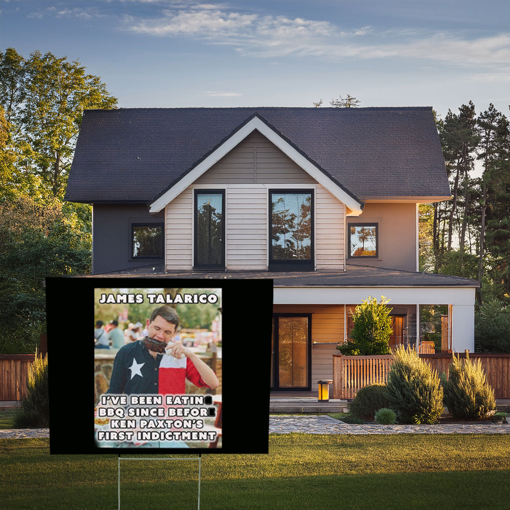 BBQ Lovers for Talarico Yard Sign – Funny James Talarico Texas Lawn Sign