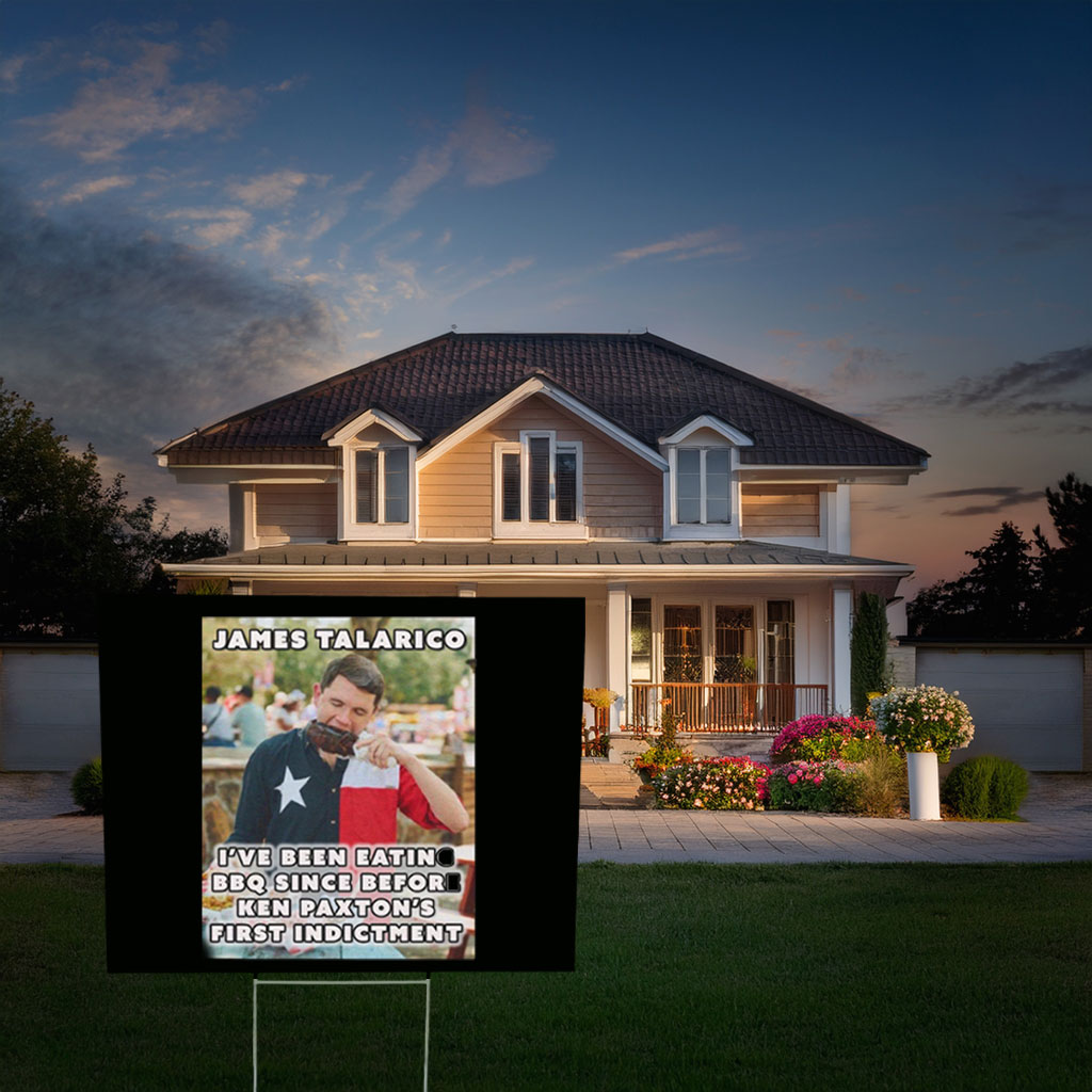 BBQ Lovers for Talarico Yard Sign – Funny James Talarico Texas Lawn Sign
