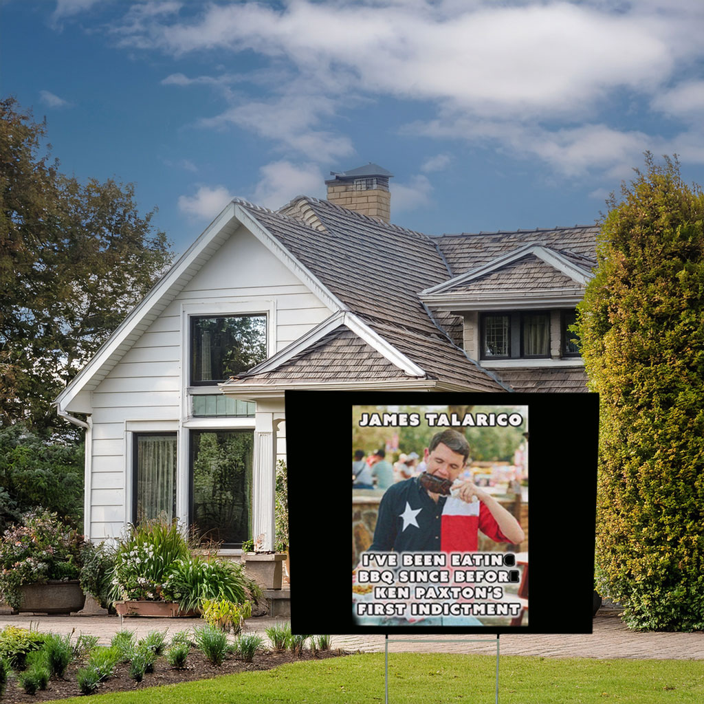 BBQ Lovers for Talarico Yard Sign – Funny James Talarico Texas Lawn Sign